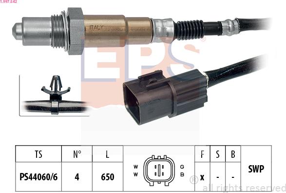 EPS 1.997.542 - Sonde lambda cwaw.fr