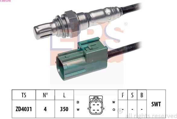 EPS 1.997.579 - Sonde lambda cwaw.fr