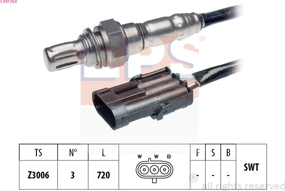 EPS 1.997.058 - Sonde lambda cwaw.fr