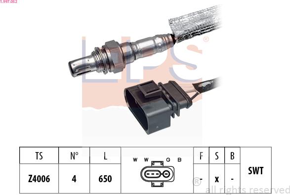 EPS 1.997.052 - Sonde lambda cwaw.fr