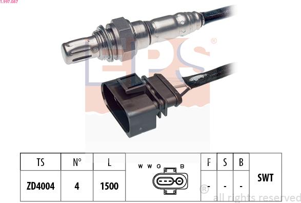 EPS 1.997.087 - Sonde lambda cwaw.fr