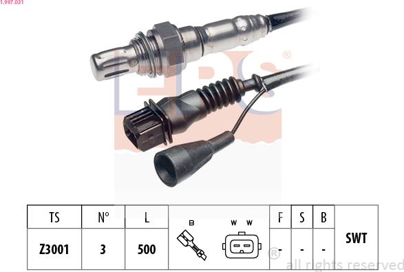 EPS 1.997.031 - Sonde lambda cwaw.fr