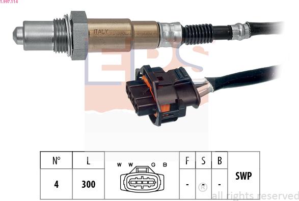 EPS 1.997.114 - Sonde lambda cwaw.fr