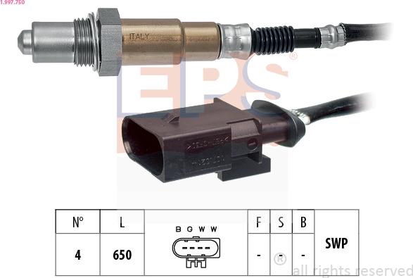 EPS 1.997.750 - Sonde lambda cwaw.fr