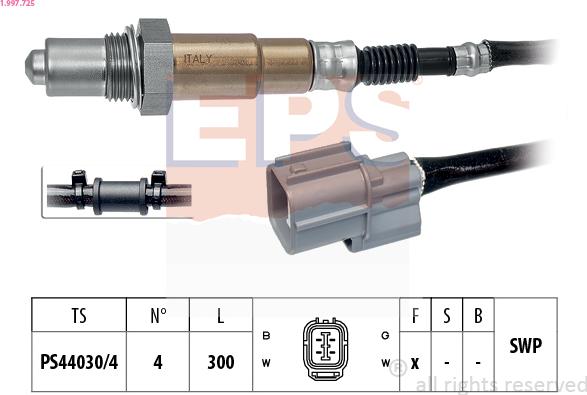 EPS 1.997.725 - Sonde lambda cwaw.fr