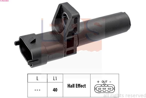 EPS 1.953.655 - Capteur d'angle, vilebrequin cwaw.fr