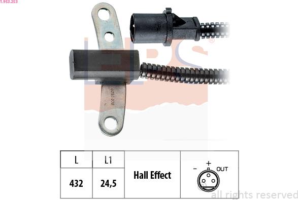 EPS 1.953.253 - Capteur d'angle, vilebrequin cwaw.fr