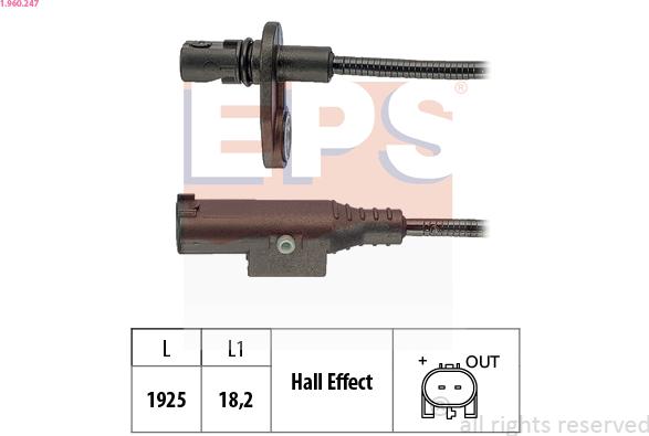 EPS 1.960.247 - Capteur, vitesse de roue cwaw.fr