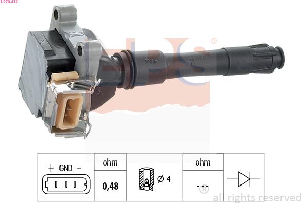 EPS 1.970.412 - Bobine d'allumage cwaw.fr