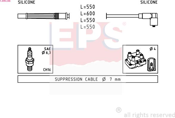 EPS 1.499.246 - Kit de câbles d'allumage cwaw.fr