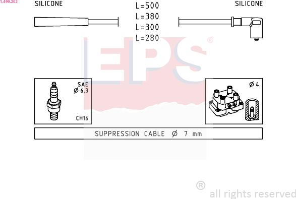 EPS 1.499.252 - Kit de câbles d'allumage cwaw.fr