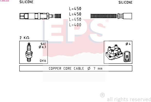 EPS 1.499.234 - Kit de câbles d'allumage cwaw.fr