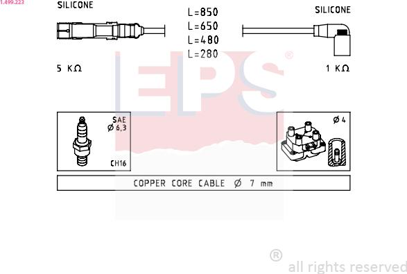 EPS 1.499.223 - Kit de câbles d'allumage cwaw.fr