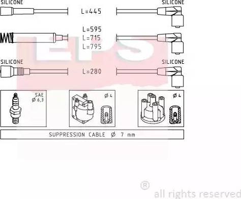 EPS 1.500.956 - Kit de câbles d'allumage cwaw.fr