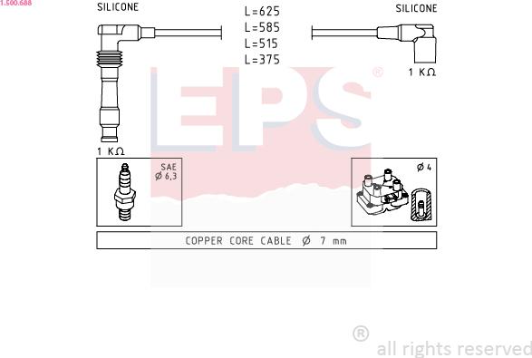 EPS 1.500.688 - Kit de câbles d'allumage cwaw.fr