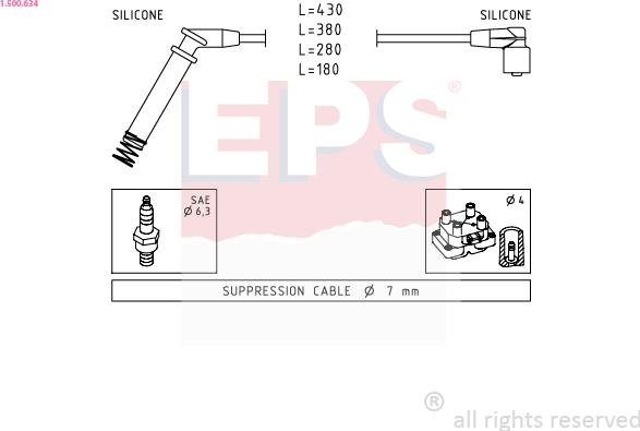 EPS 1.500.634 - Kit de câbles d'allumage cwaw.fr