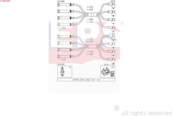 EPS 1.500.623 - Kit de câbles d'allumage cwaw.fr