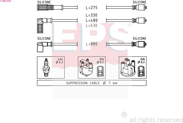 EPS 1.500.354 - Kit de câbles d'allumage cwaw.fr