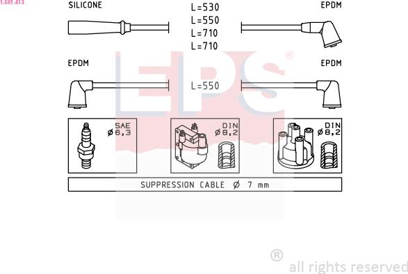 EPS 1.501.413 - Kit de câbles d'allumage cwaw.fr