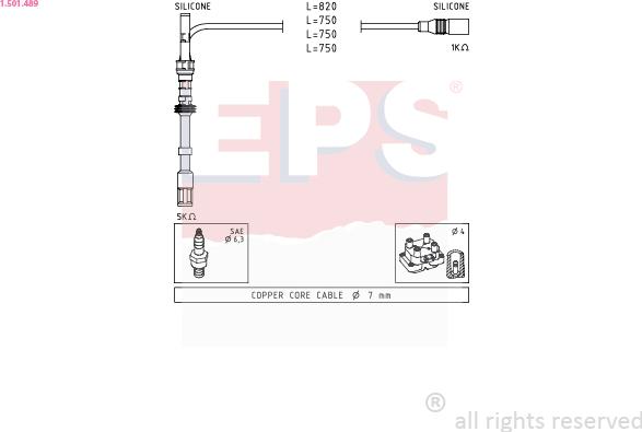 EPS 1.501.489 - Kit de câbles d'allumage cwaw.fr