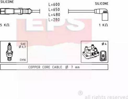 EPS 1.501.484 - Kit de câbles d'allumage cwaw.fr