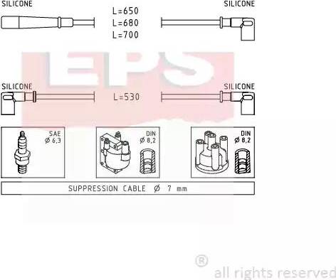 EPS 1.501.554 - Kit de câbles d'allumage cwaw.fr