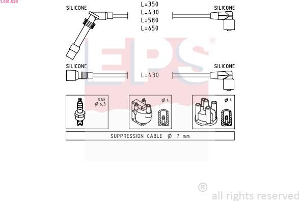 EPS 1.501.529 - Kit de câbles d'allumage cwaw.fr