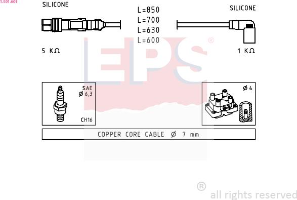 EPS 1.501.601 - Kit de câbles d'allumage cwaw.fr