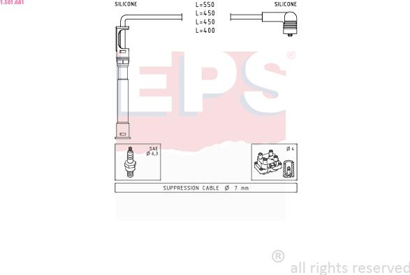 EPS 1.501.681 - Kit de câbles d'allumage cwaw.fr