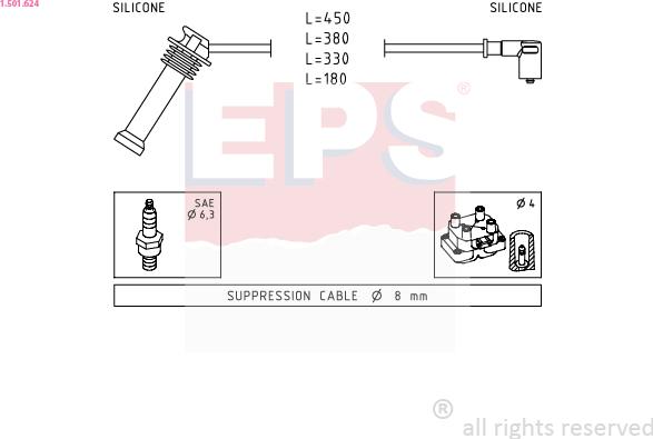 EPS 1.501.624 - Kit de câbles d'allumage cwaw.fr