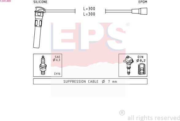 EPS 1.501.889 - Kit de câbles d'allumage cwaw.fr