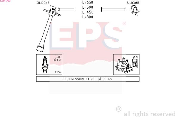 EPS 1.501.793 - Kit de câbles d'allumage cwaw.fr