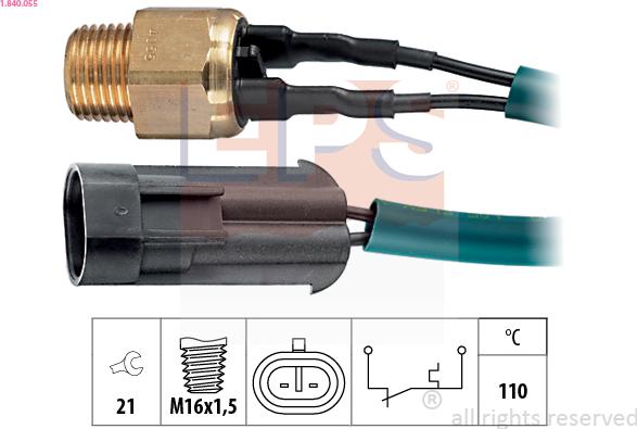 EPS 1.840.055 - Sonde de température, liquide de refroidissement cwaw.fr