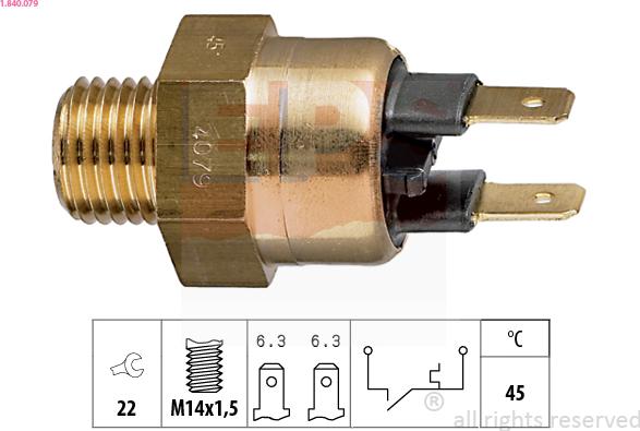 EPS 1.840.079 - Sonde de température, liquide de refroidissement cwaw.fr