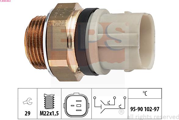 EPS 1.850.652 - Interrupteur de température, ventilateur de radiateur cwaw.fr