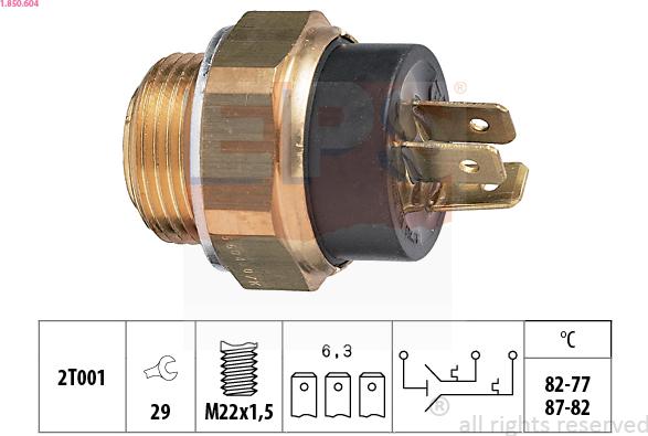 EPS 1.850.604 - Interrupteur de température, ventilateur de radiateur cwaw.fr