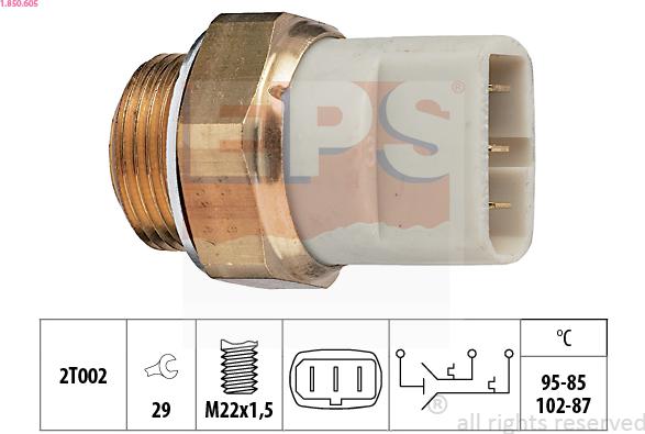 EPS 1.850.605 - Interrupteur de température, ventilateur de radiateur cwaw.fr