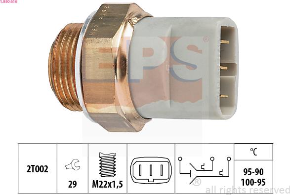 EPS 1.850.616 - Interrupteur de température, ventilateur de radiateur cwaw.fr