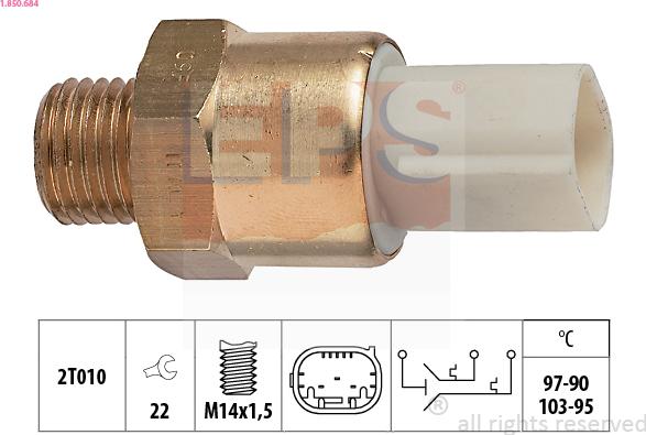 EPS 1.850.684 - Interrupteur de température, ventilateur de radiateur cwaw.fr