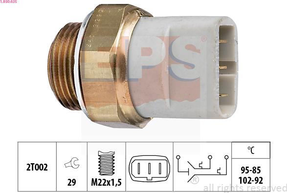 EPS 1.850.635 - Interrupteur de température, ventilateur de radiateur cwaw.fr