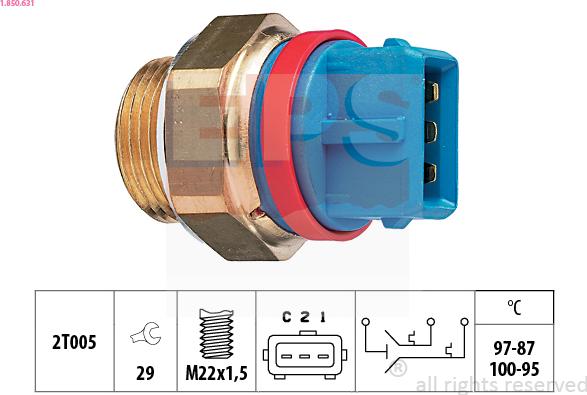 EPS 1.850.631 - Interrupteur de température, ventilateur de radiateur cwaw.fr