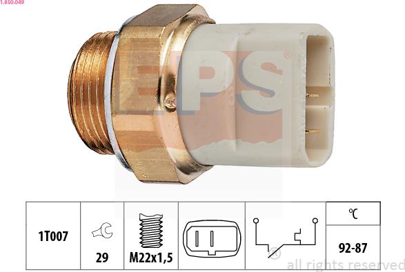 EPS 1.850.049 - Interrupteur de température, ventilateur de radiateur cwaw.fr