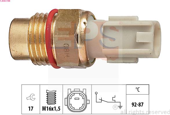 EPS 1.850.198 - Interrupteur de température, ventilateur de radiateur cwaw.fr