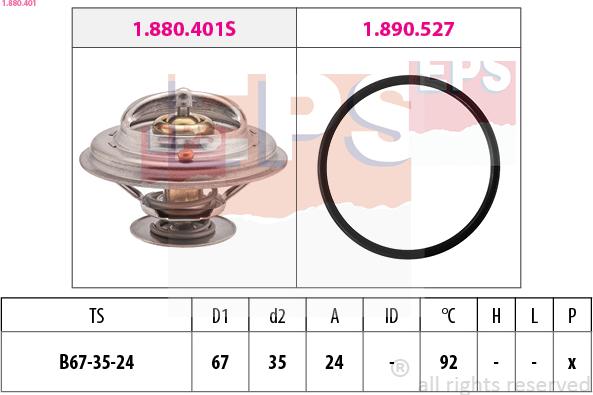 EPS 1.880.401 - Thermostat d'eau cwaw.fr