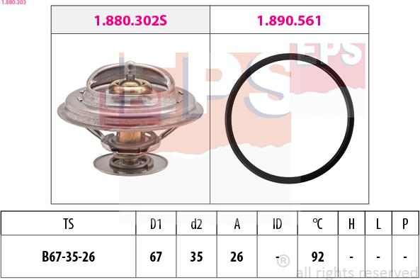 EPS 1.880.303 - Thermostat d'eau cwaw.fr