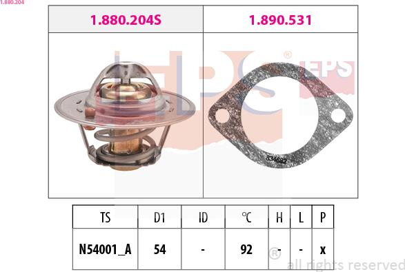 EPS 1.880.204 - Thermostat d'eau cwaw.fr