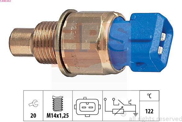 EPS 1.830.552 - Sonde de température, liquide de refroidissement cwaw.fr