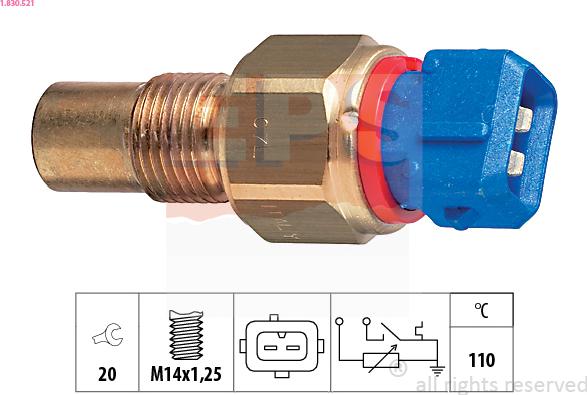 EPS 1.830.521 - Sonde de température, liquide de refroidissement cwaw.fr