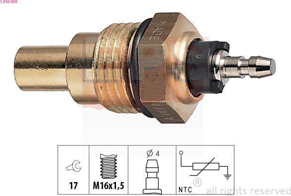 EPS 1.830.009 - Sonde de température, liquide de refroidissement cwaw.fr