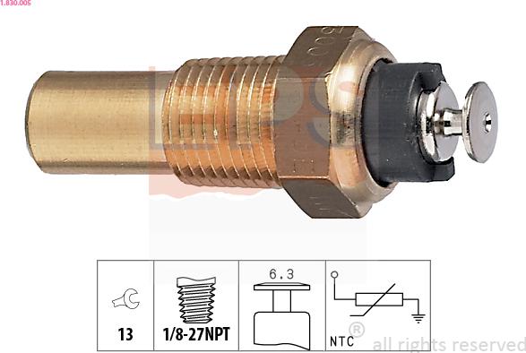 EPS 1.830.005 - Sonde de température, liquide de refroidissement cwaw.fr